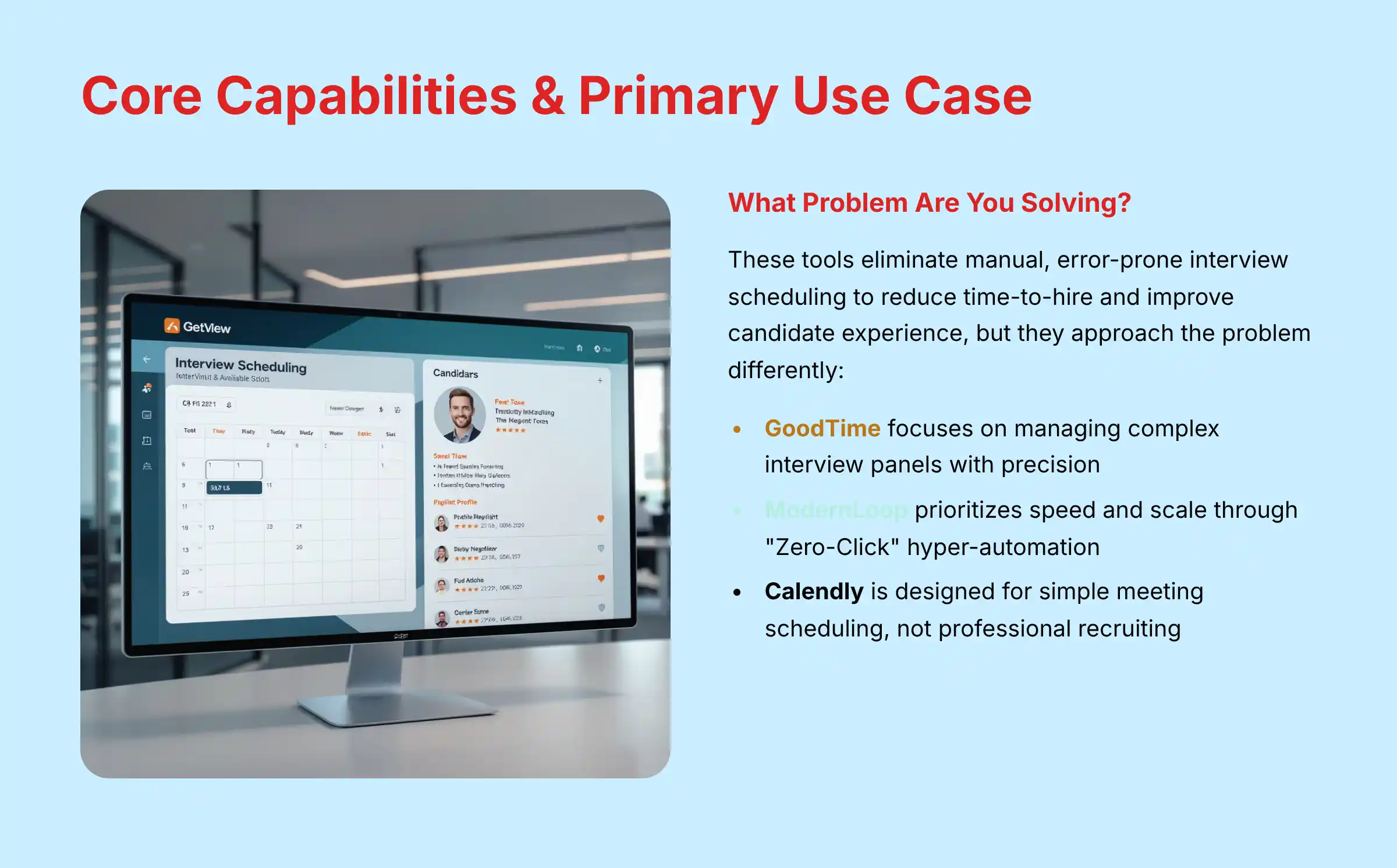 Core Capabilities and Primary Use Case analysis showing different strengths of each platform