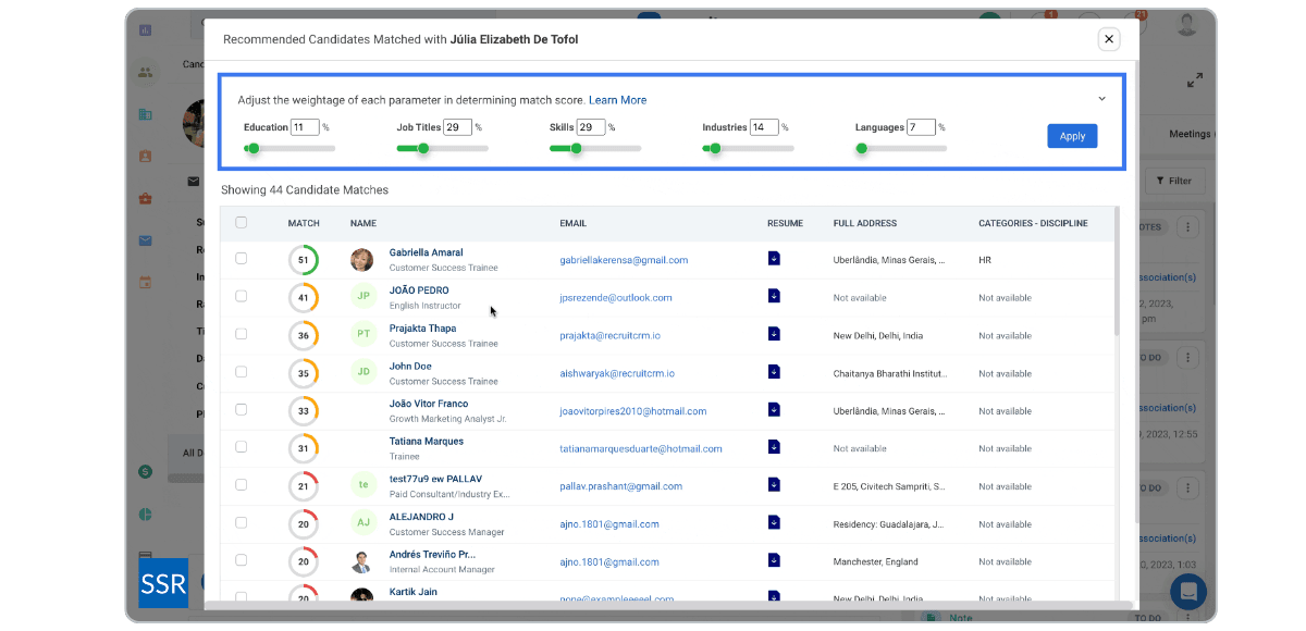 AI ATS Applicant Tracking System Interface