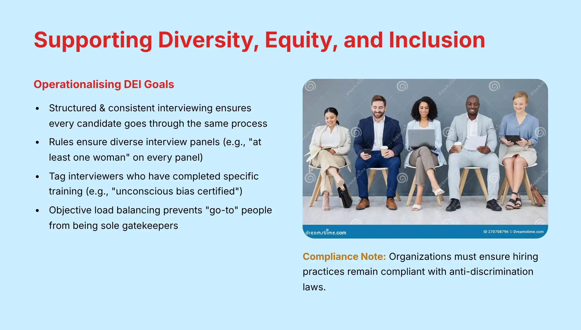 Supporting Diversity, Equity, and Inclusion features in hiring process