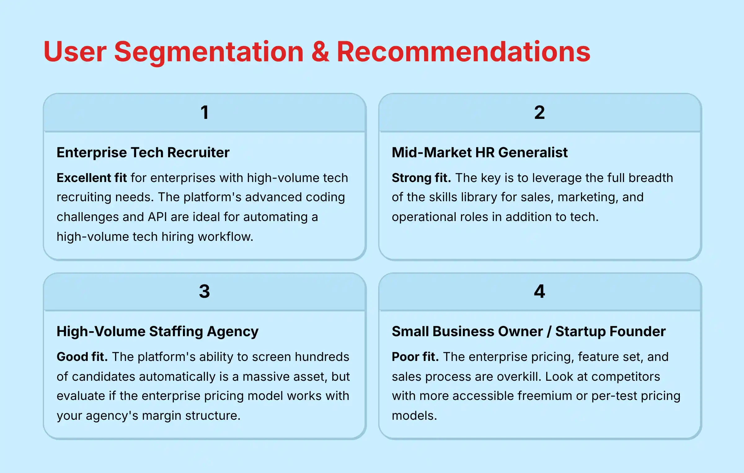 User Segmentation and Recommendations