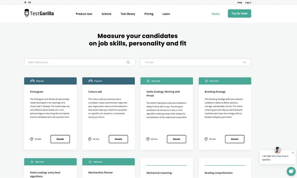 TestGorilla Test Library Interface