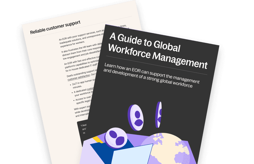 Global workforce management guide showing EOR services structure