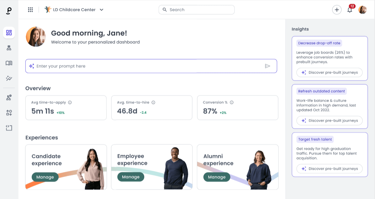 Phenom Talent Experience Engine platform interface