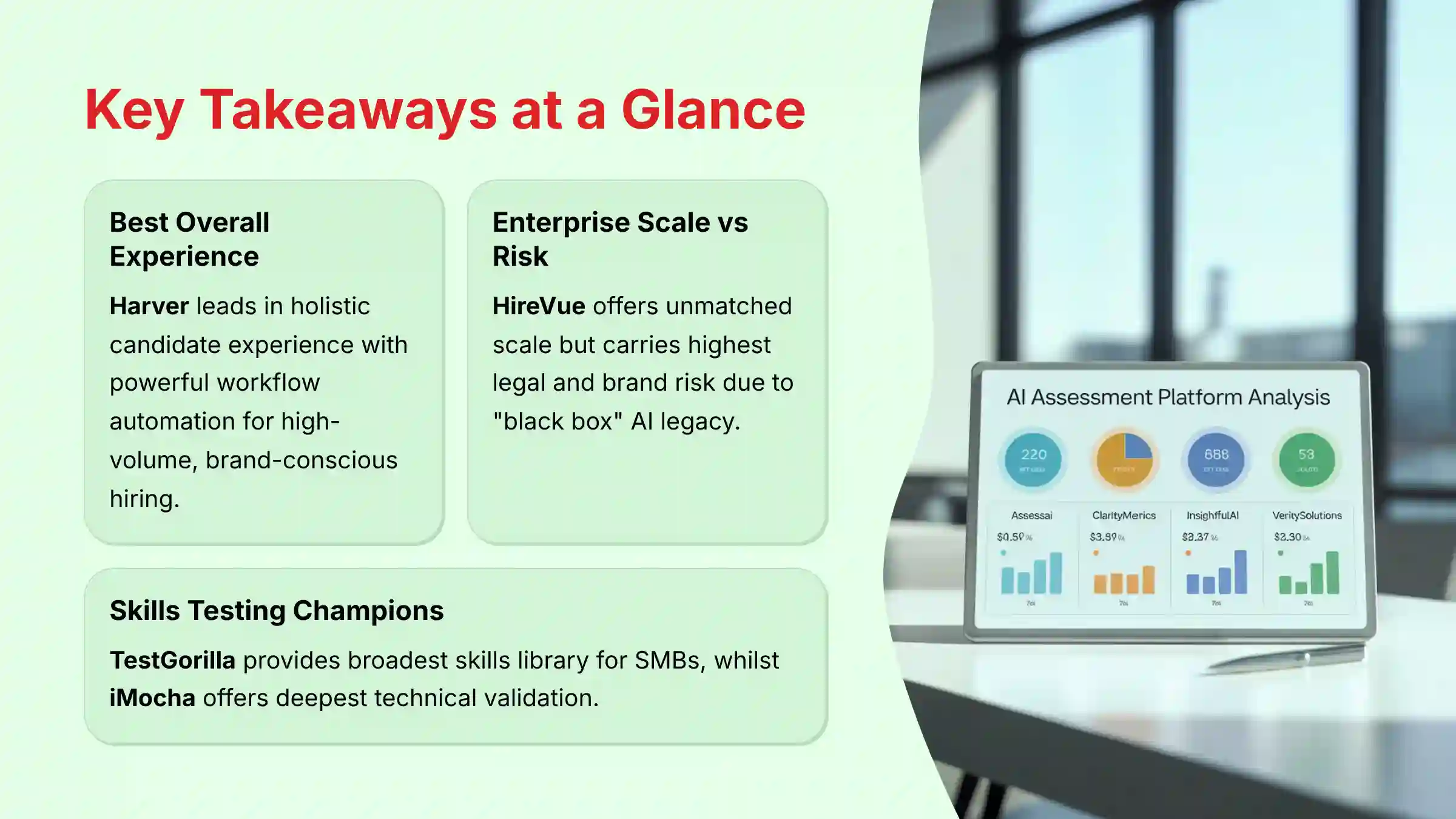 Key Takeaways at a Glance - Harver vs Competitors Analysis