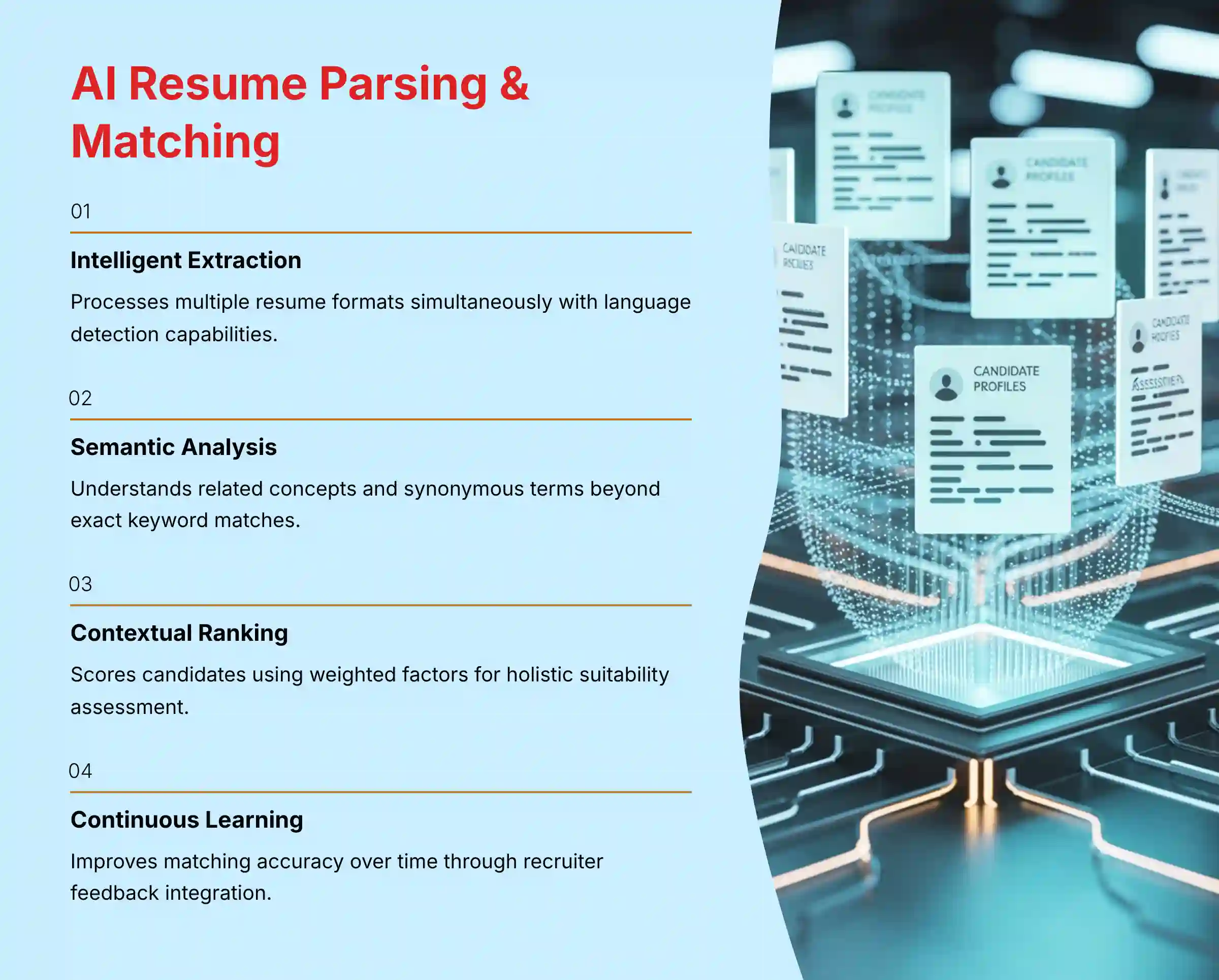 AI resume parsing and candidate matching technology