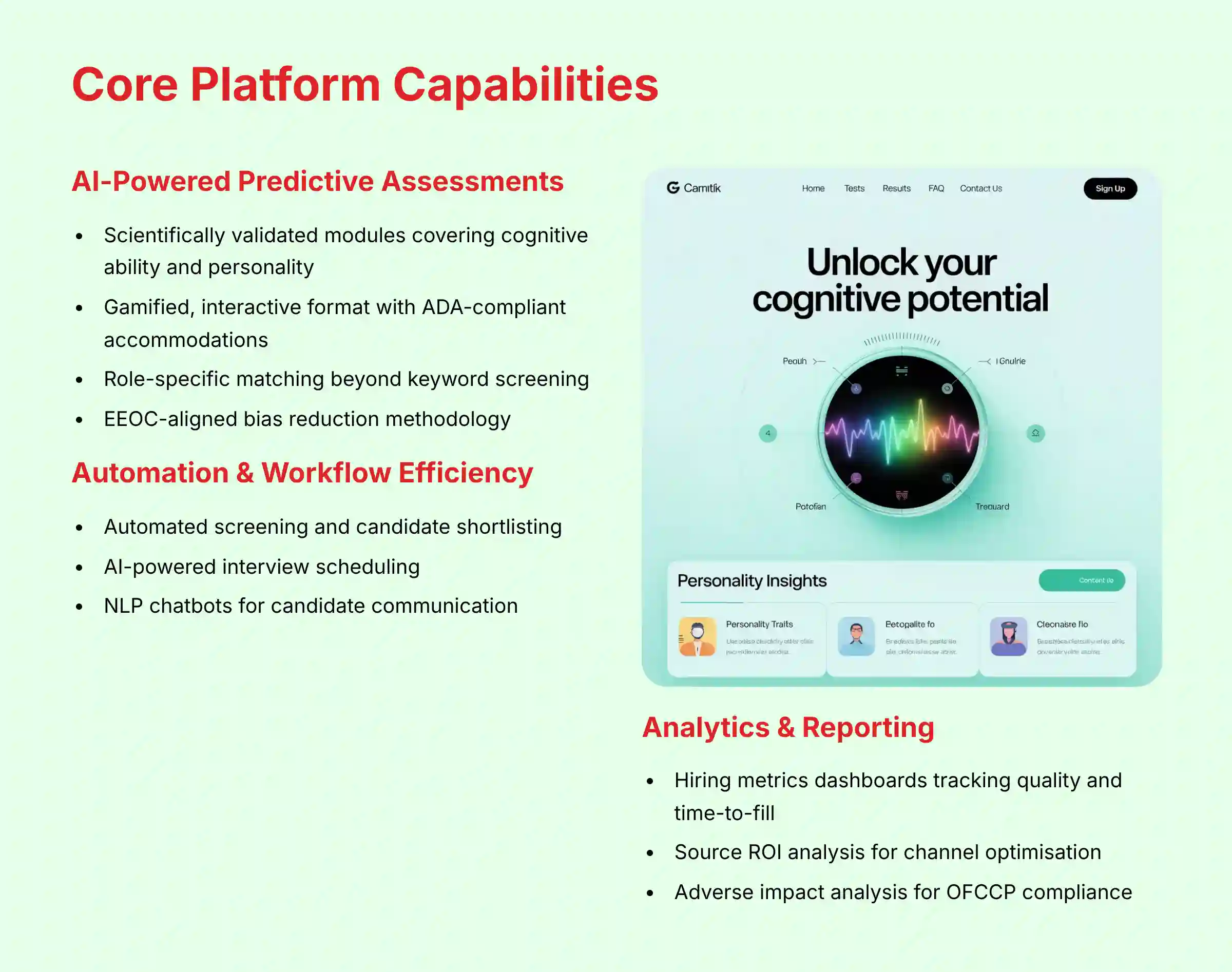 Harver Core Platform Capabilities and Features