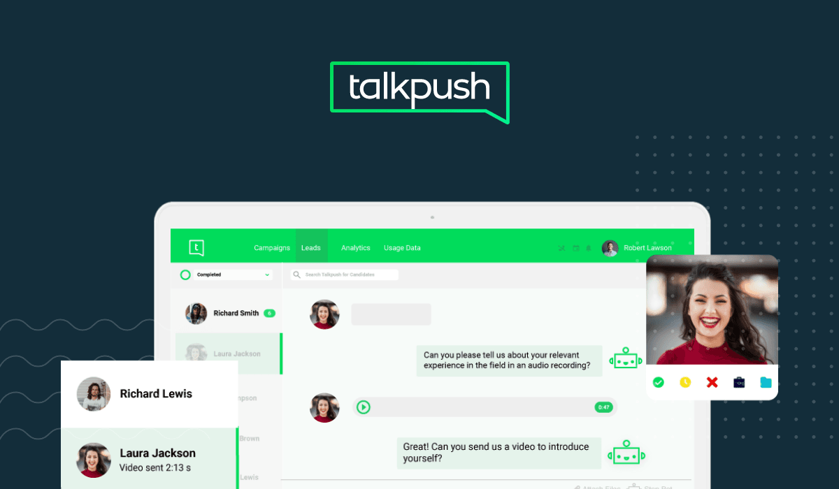 Talkpush AI Modern Interface Design