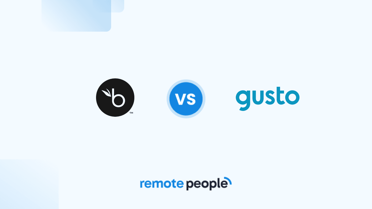 BambooHR vs Gusto Comparison Chart