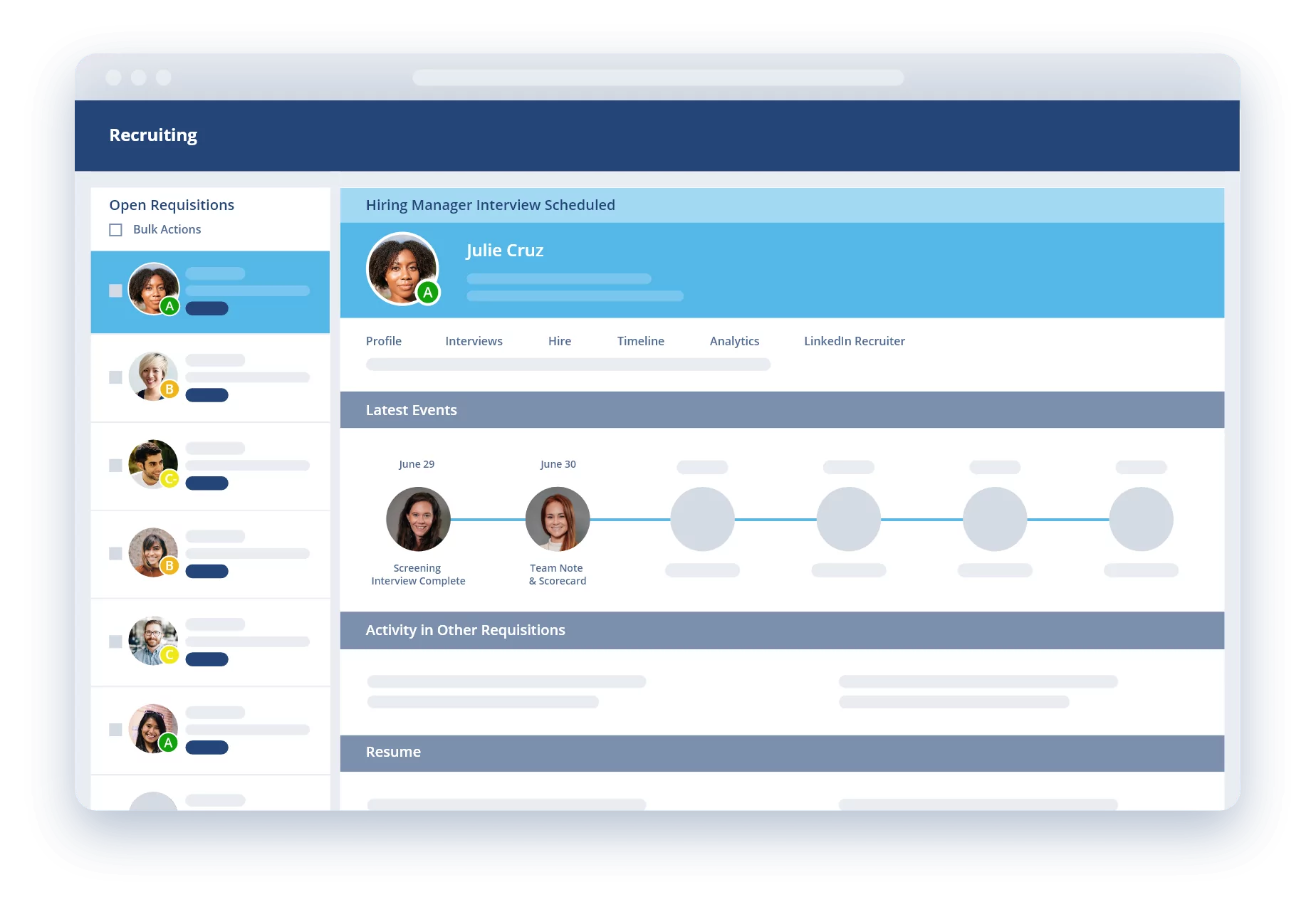 ClearCompany ATS Interface Screenshot