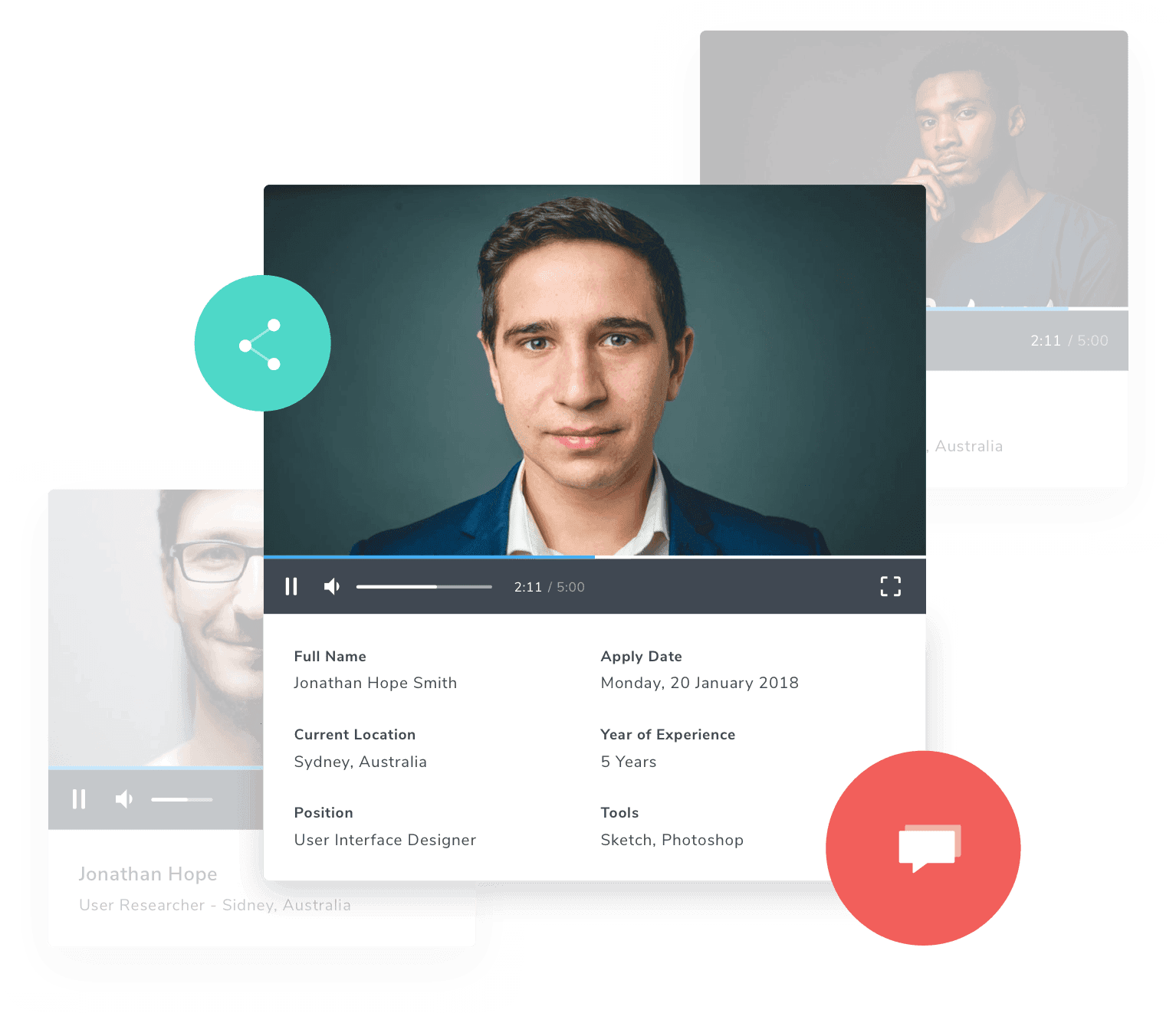 myInterview Video Screening Platform Interface